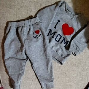 Heather grey track suit 9m